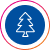 icono azul y blanco árbol