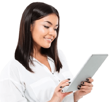 Mujer firma virtual