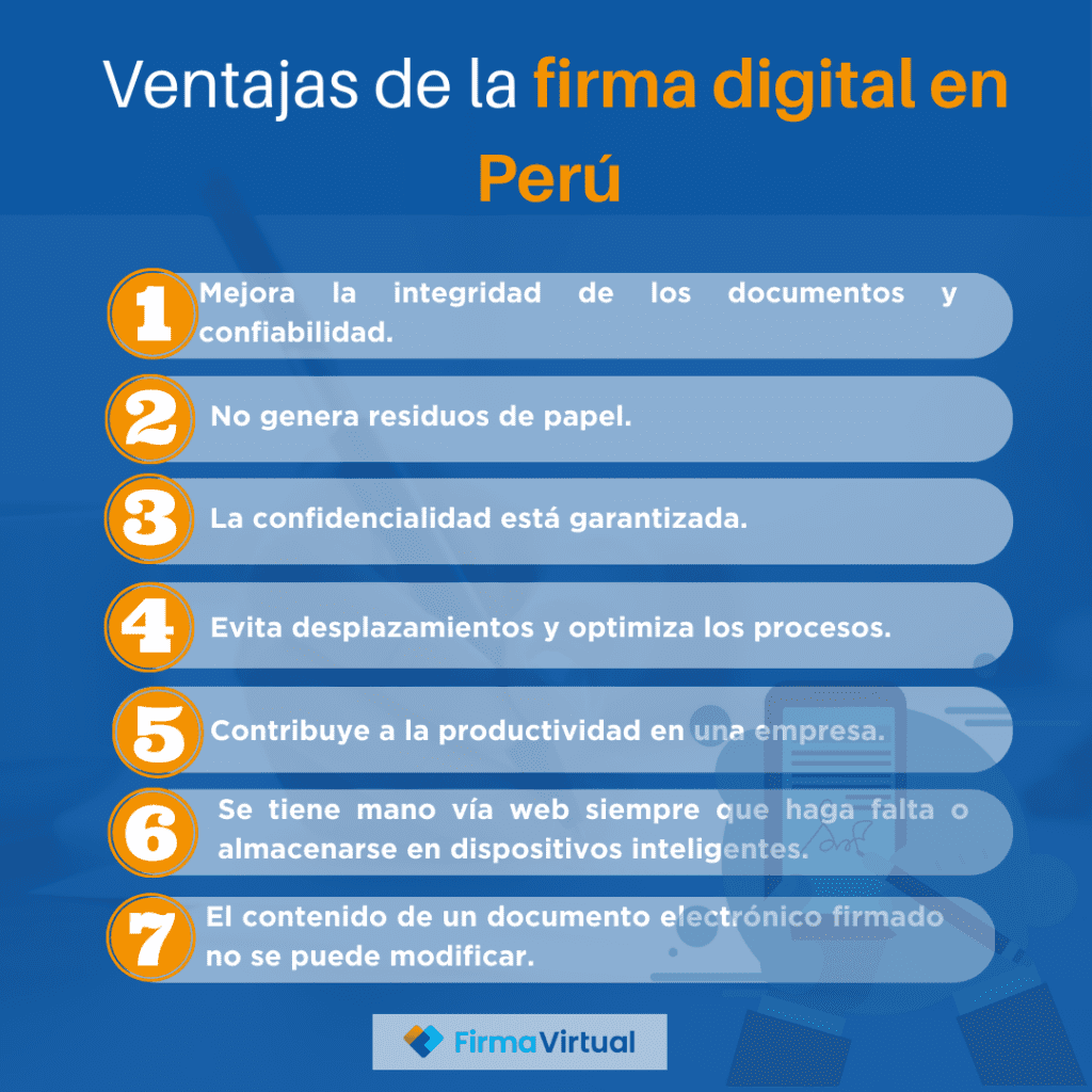 FirmaVirtual - Ventajas firma digital en Perú